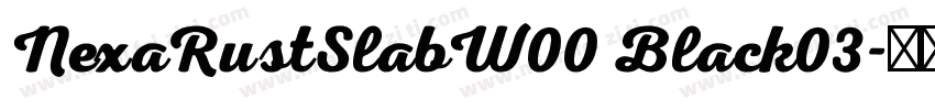NexaRustSlabW00 Black03字体转换